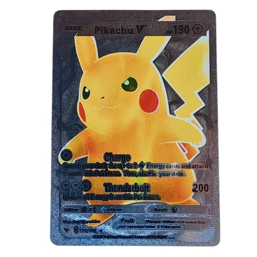 Pokemon Pikachu V 170/185 Silver Metal Full Art Vivid Voltage Ultra Rare Card
